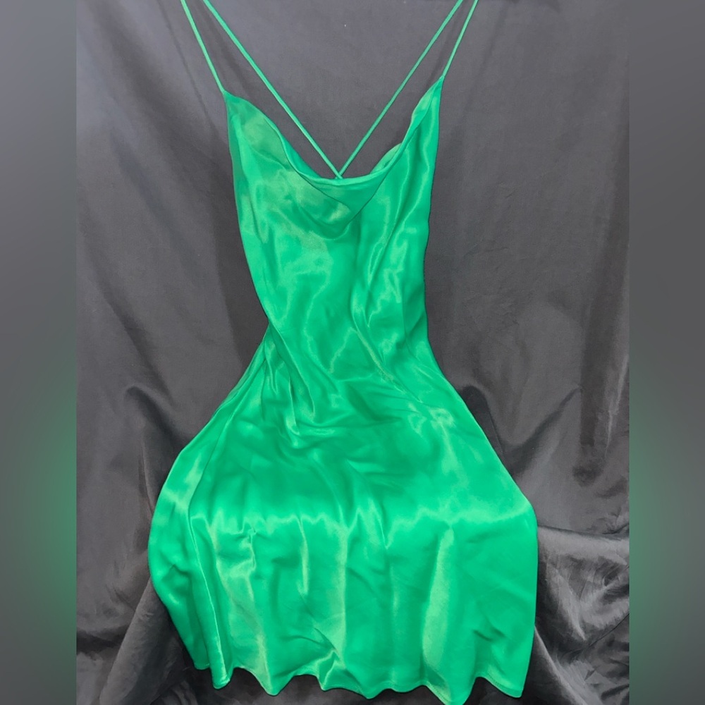 Zara Green Backless Dress